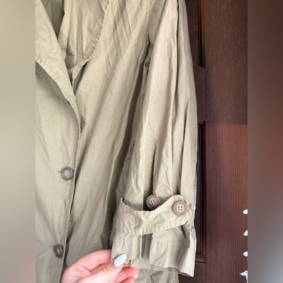 Vintage Saks Fifth Avenue Tan Trench Coat with Belted Waist - Picture 7 of 9